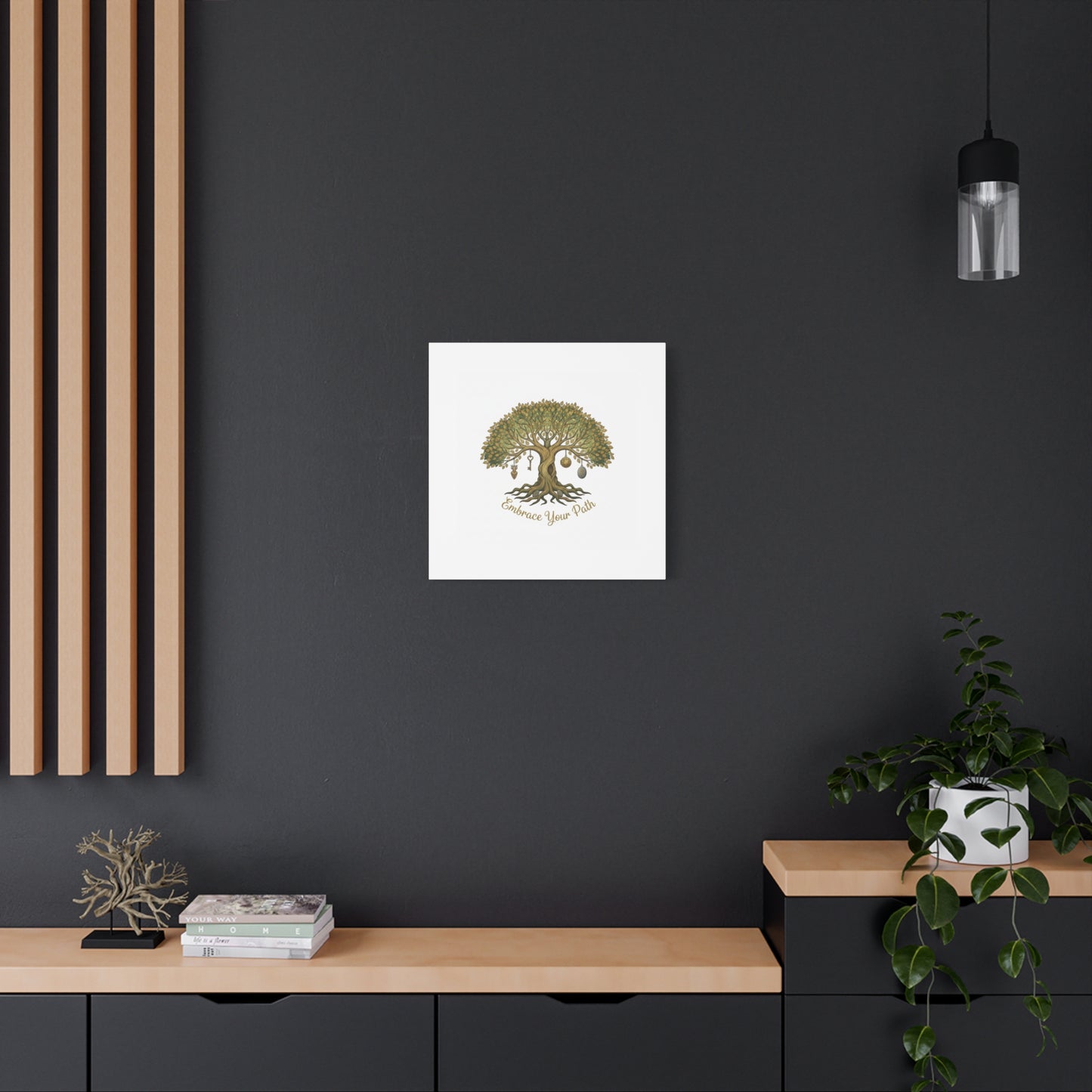 Embrace Your Path Tree Canvas Wall Art