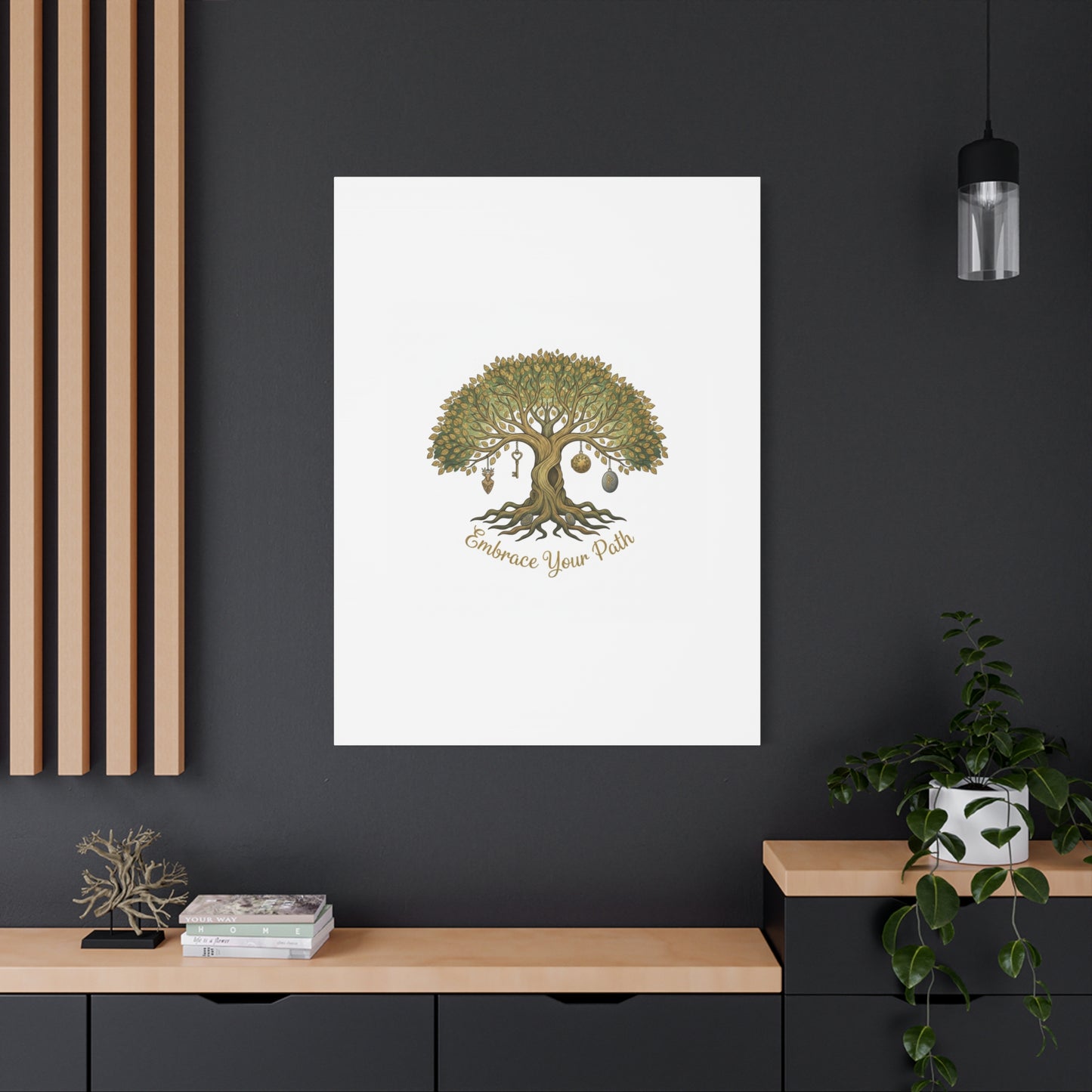 Embrace Your Path Tree Canvas Wall Art