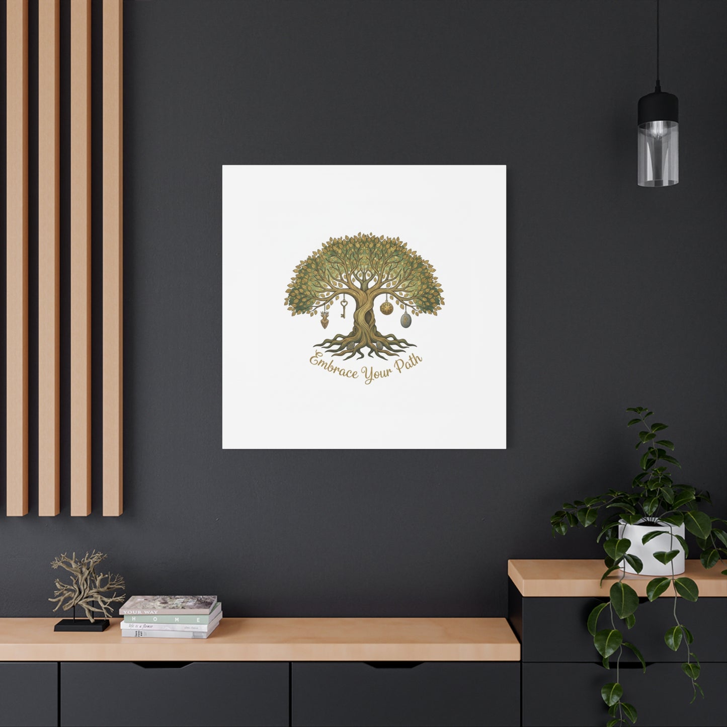 Embrace Your Path Tree Canvas Wall Art