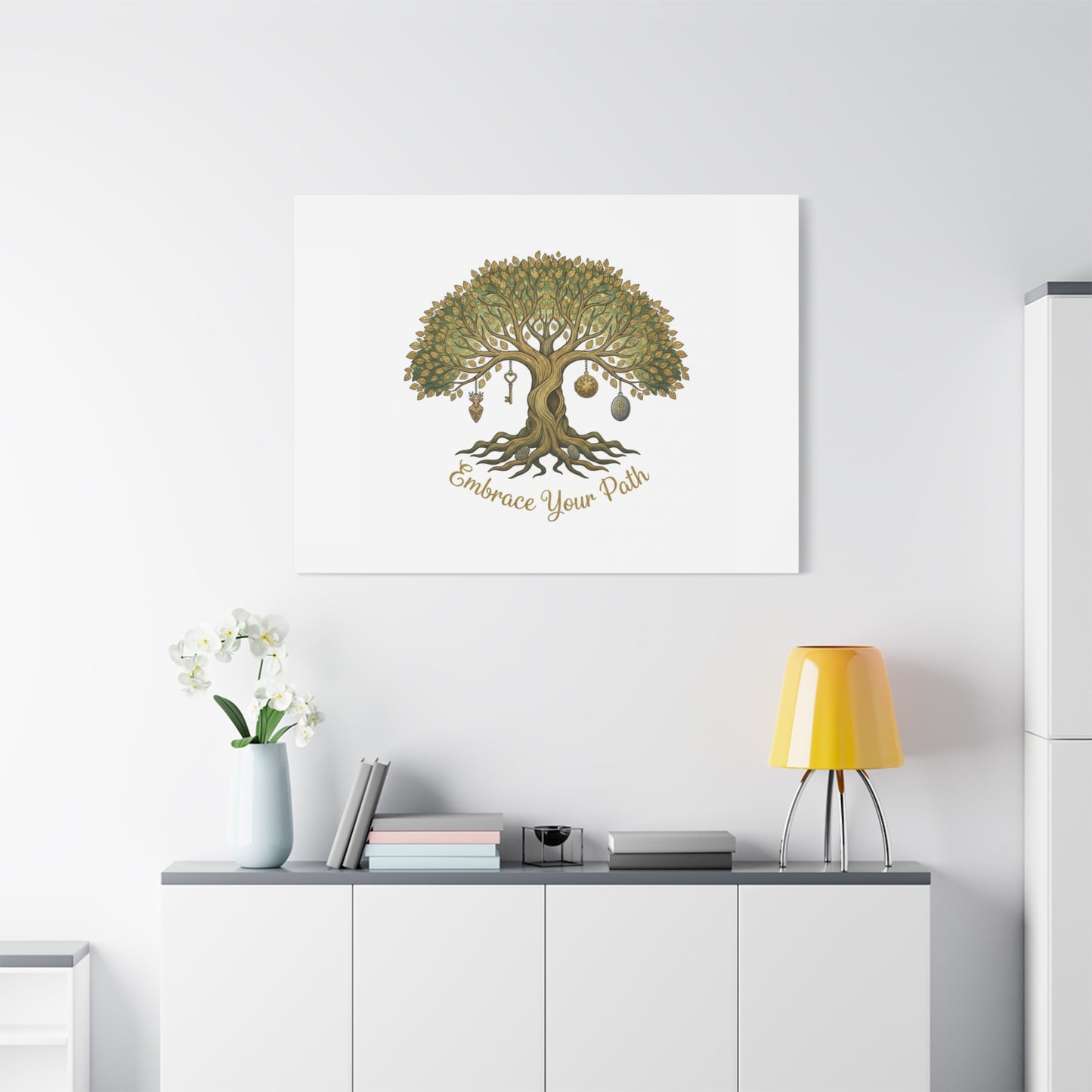 Embrace Your Path Tree Canvas Wall Art