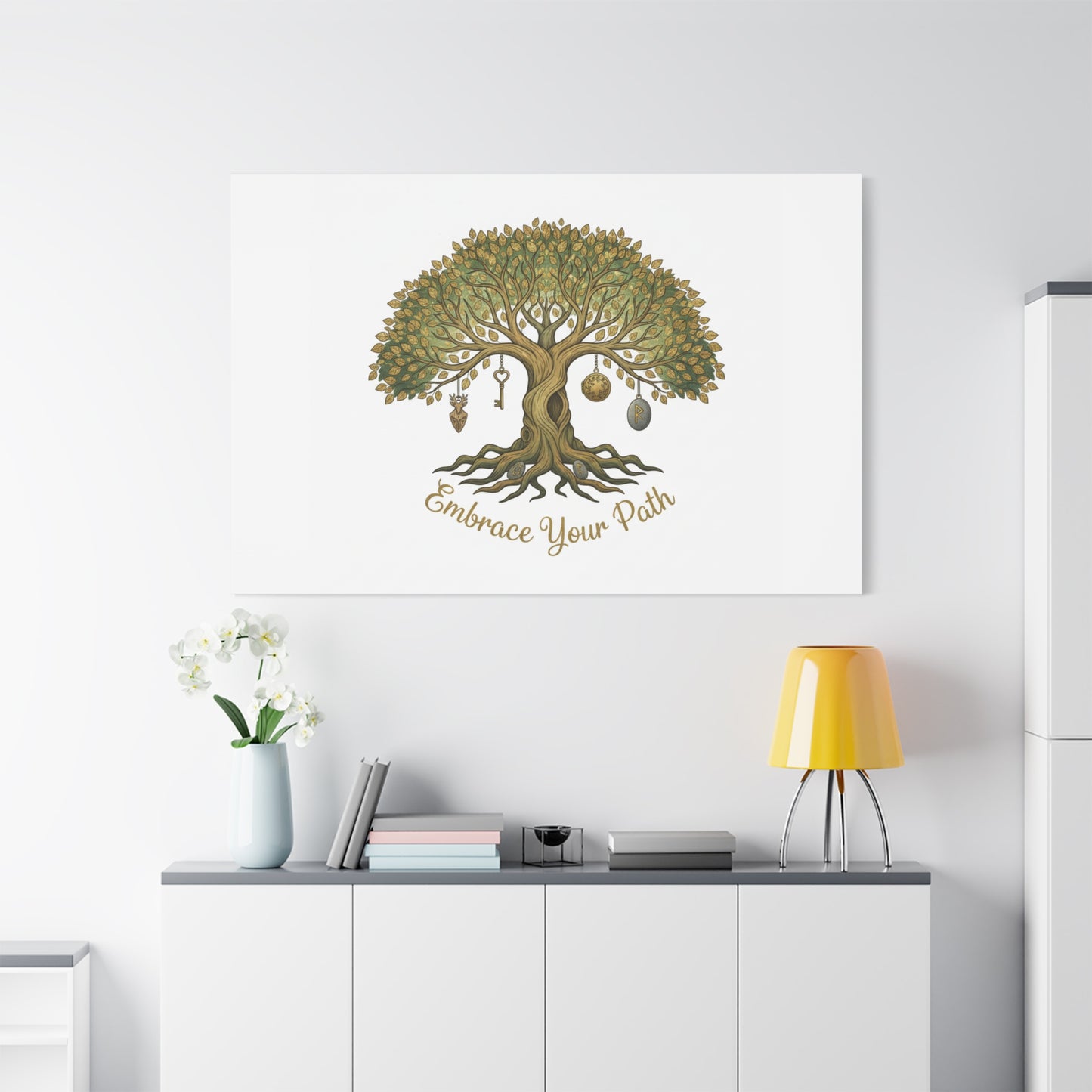 Embrace Your Path Tree Canvas Wall Art