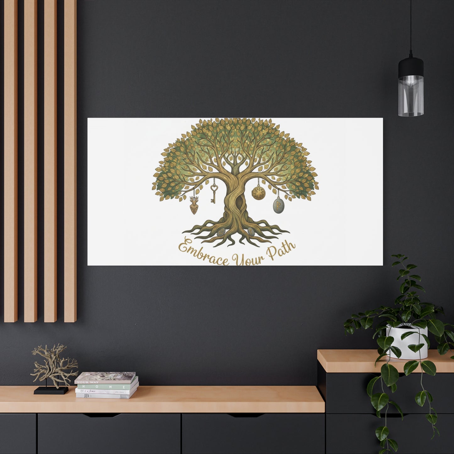 Embrace Your Path Tree Canvas Wall Art