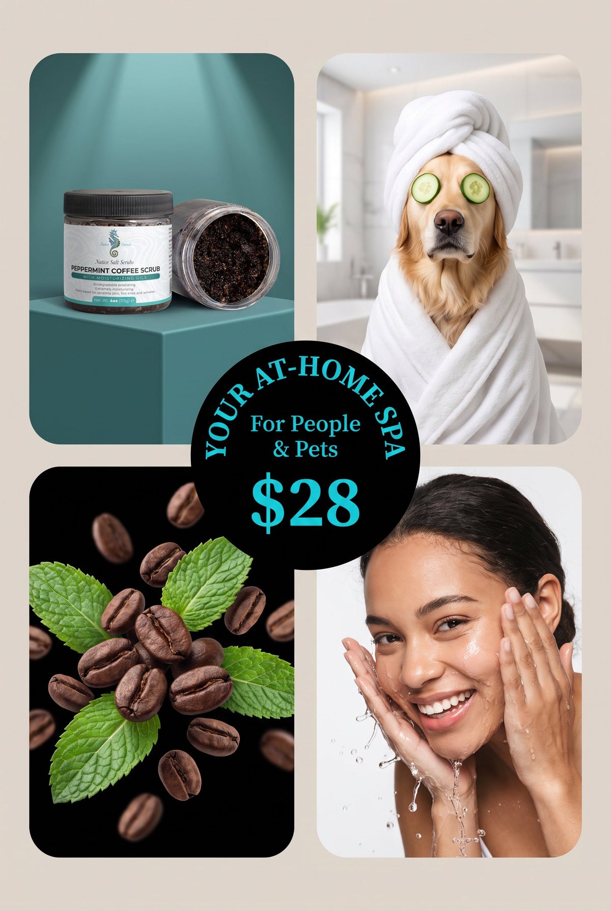 Peppermint Coffee Exfoliating Salt Scrub - Native Salt Scrubs