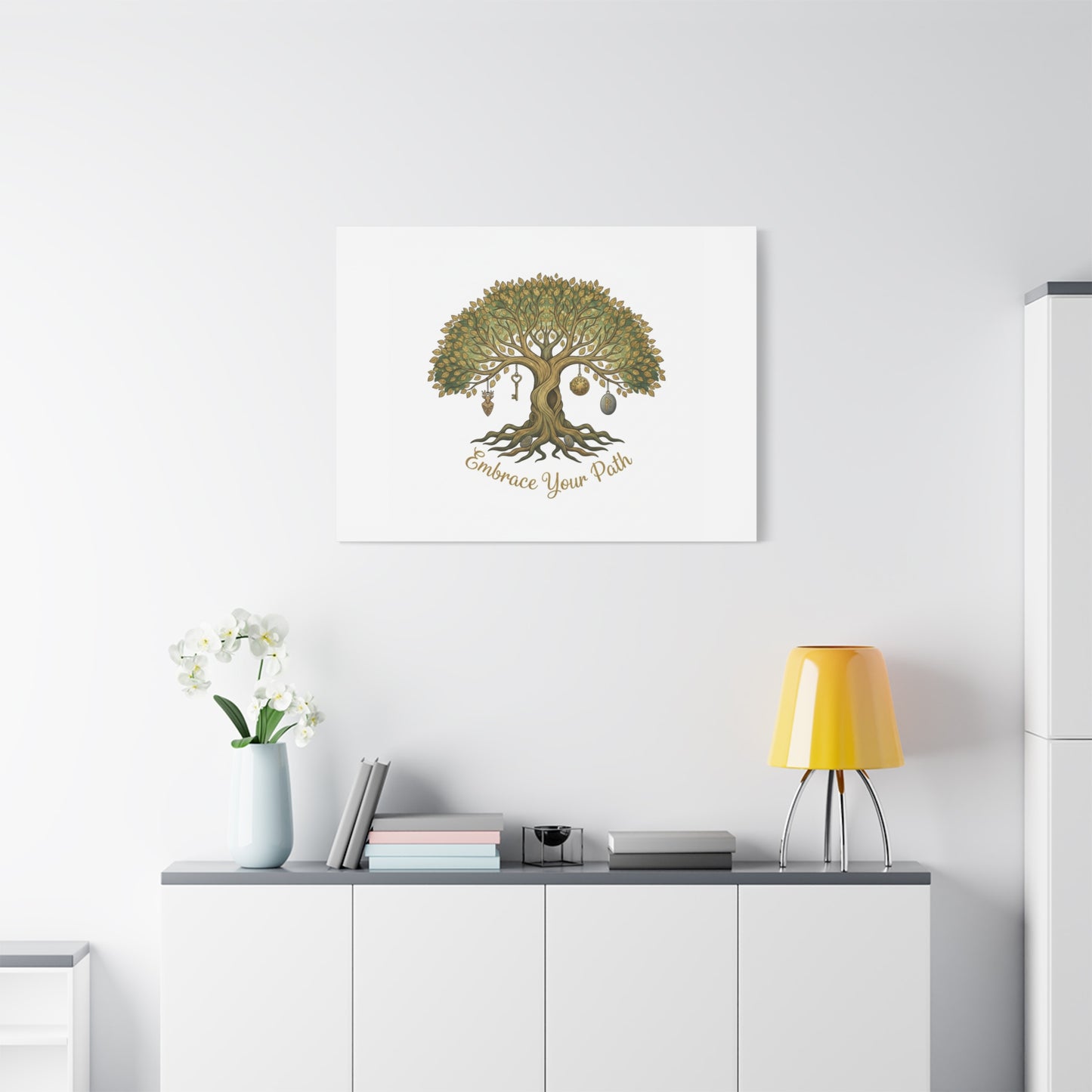 Embrace Your Path Tree Canvas Wall Art