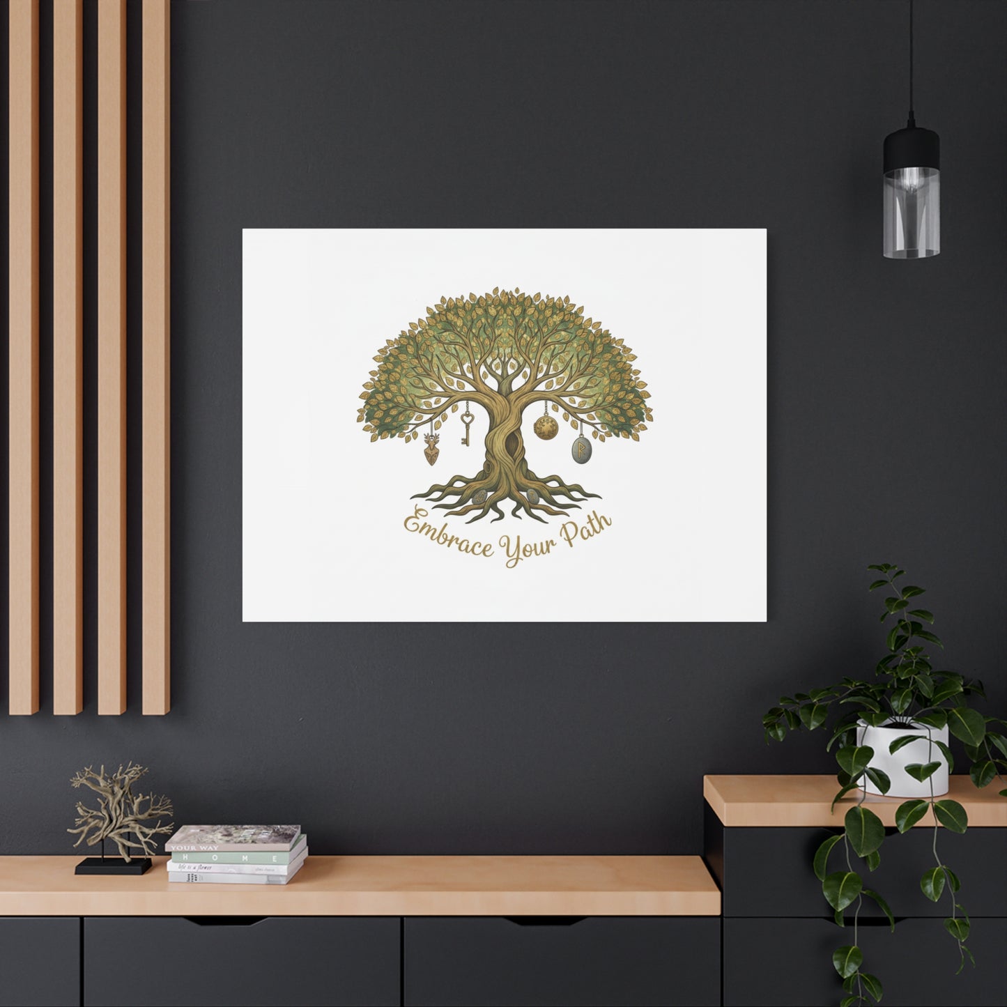 Embrace Your Path Tree Canvas Wall Art