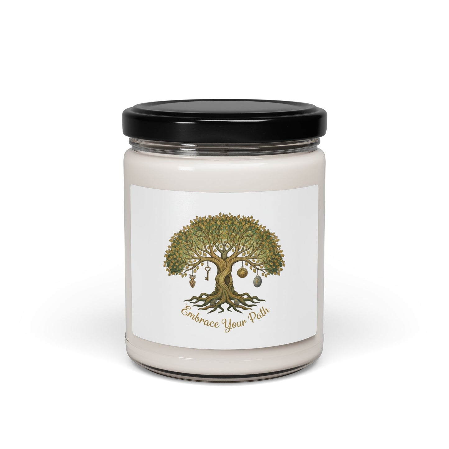 Soy Candle — "Embrace Your Path" Tree of Life Scented Candle, 9oz - Native Salt Scrubs