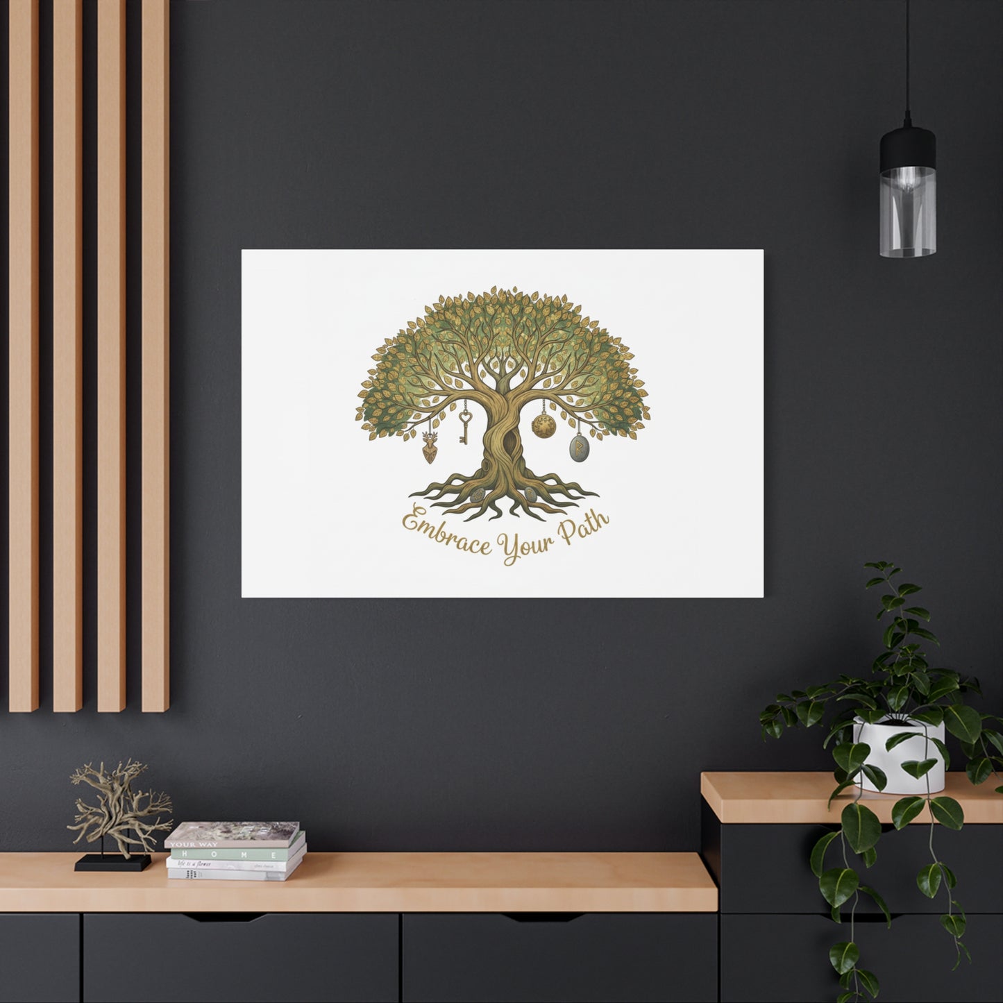 Embrace Your Path Tree Canvas Wall Art