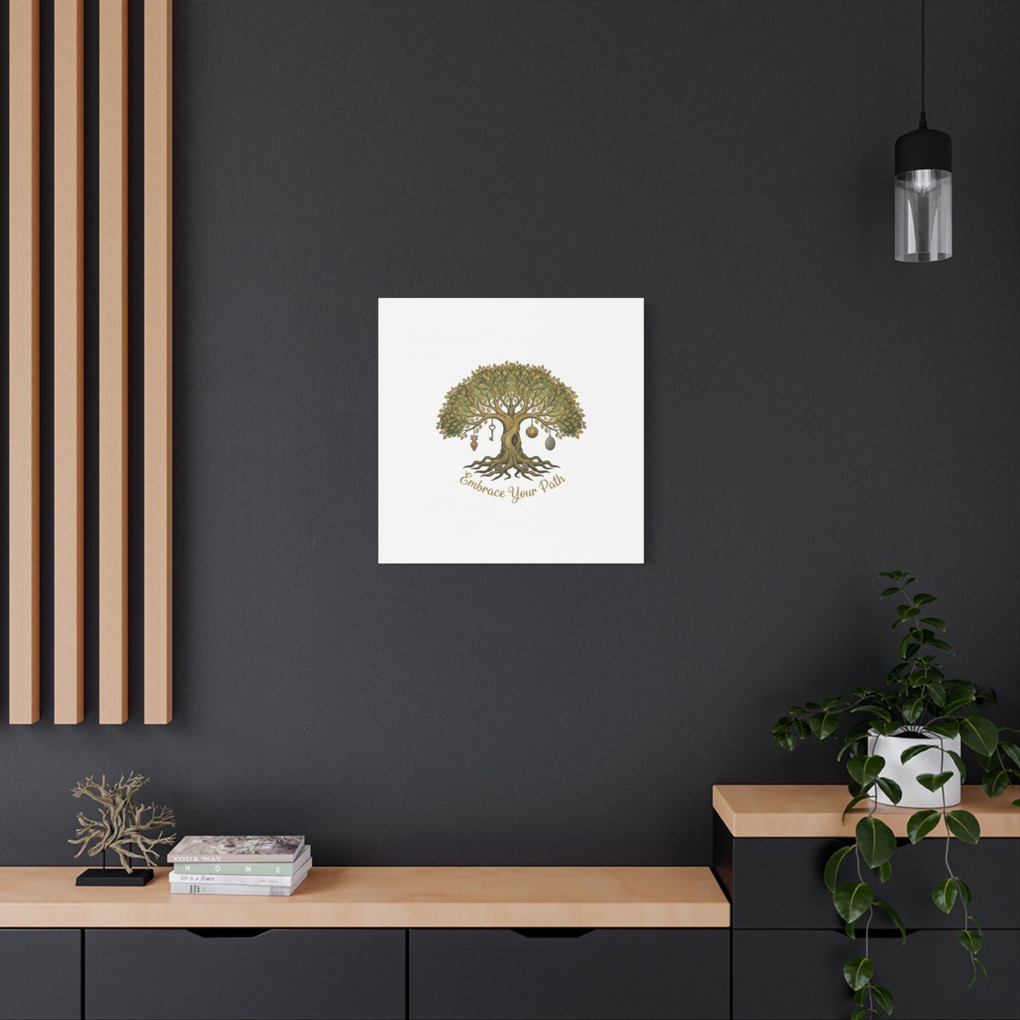 Embrace Your Path Tree Canvas Wall Art