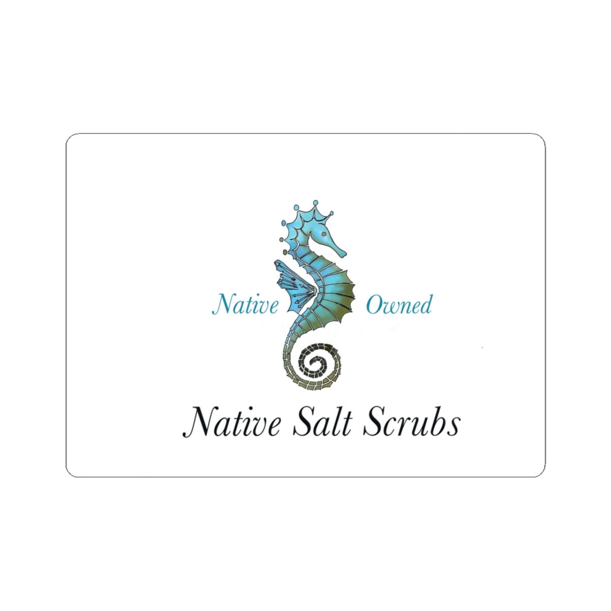 Salty the Sea Horse Kiss-Cut Sticker — Cute Nautical Seahorse Decal - Native Salt Scrubs