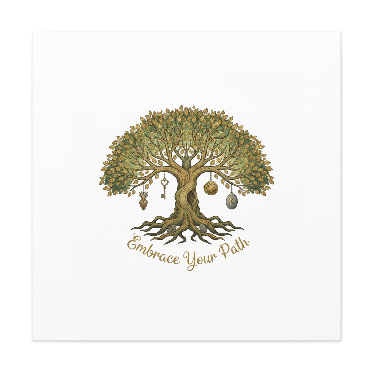Embrace Your Path Tree Canvas Wall Art