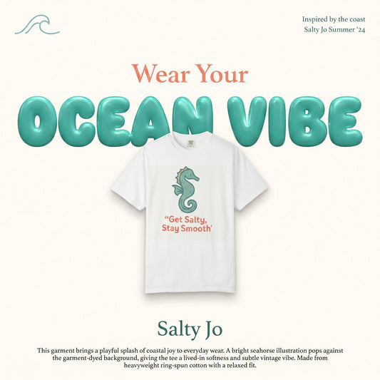 Seahorse Fun Graphic T-Shirt — Catchy Beachy Ocean Vibe - Native Salt Scrubs