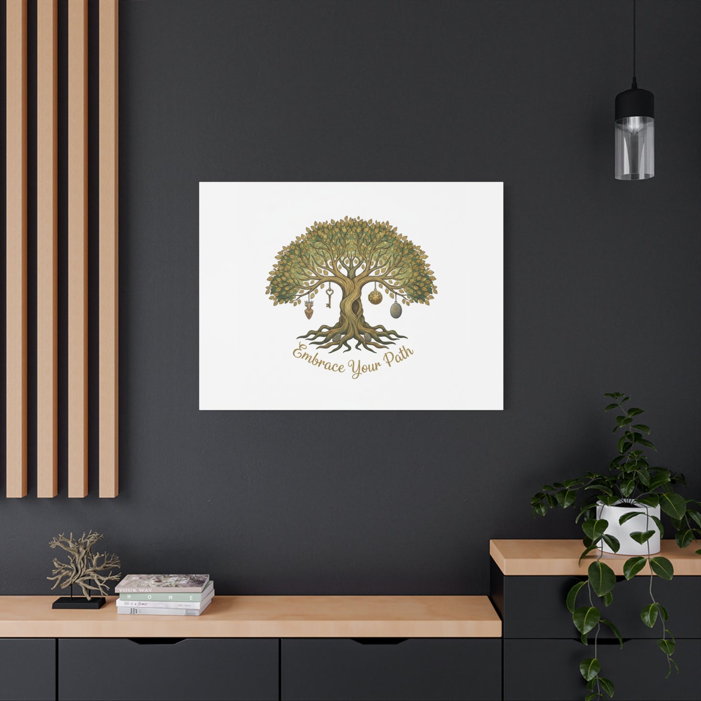 Embrace Your Path Tree Canvas Wall Art