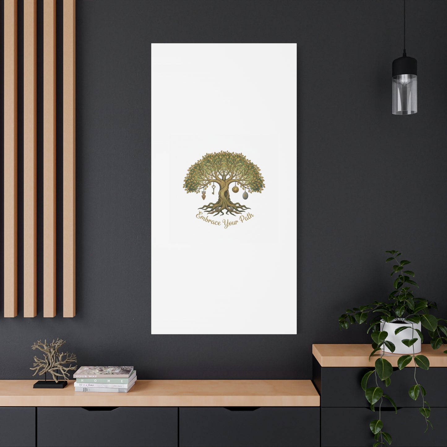Embrace Your Path Tree Canvas Wall Art