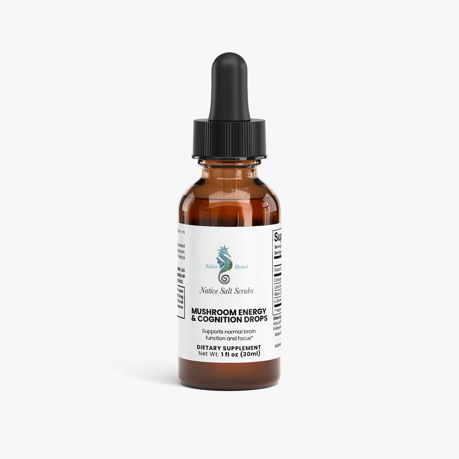 Mushroom Energy & Cognition Drops - Native Salt Scrubs