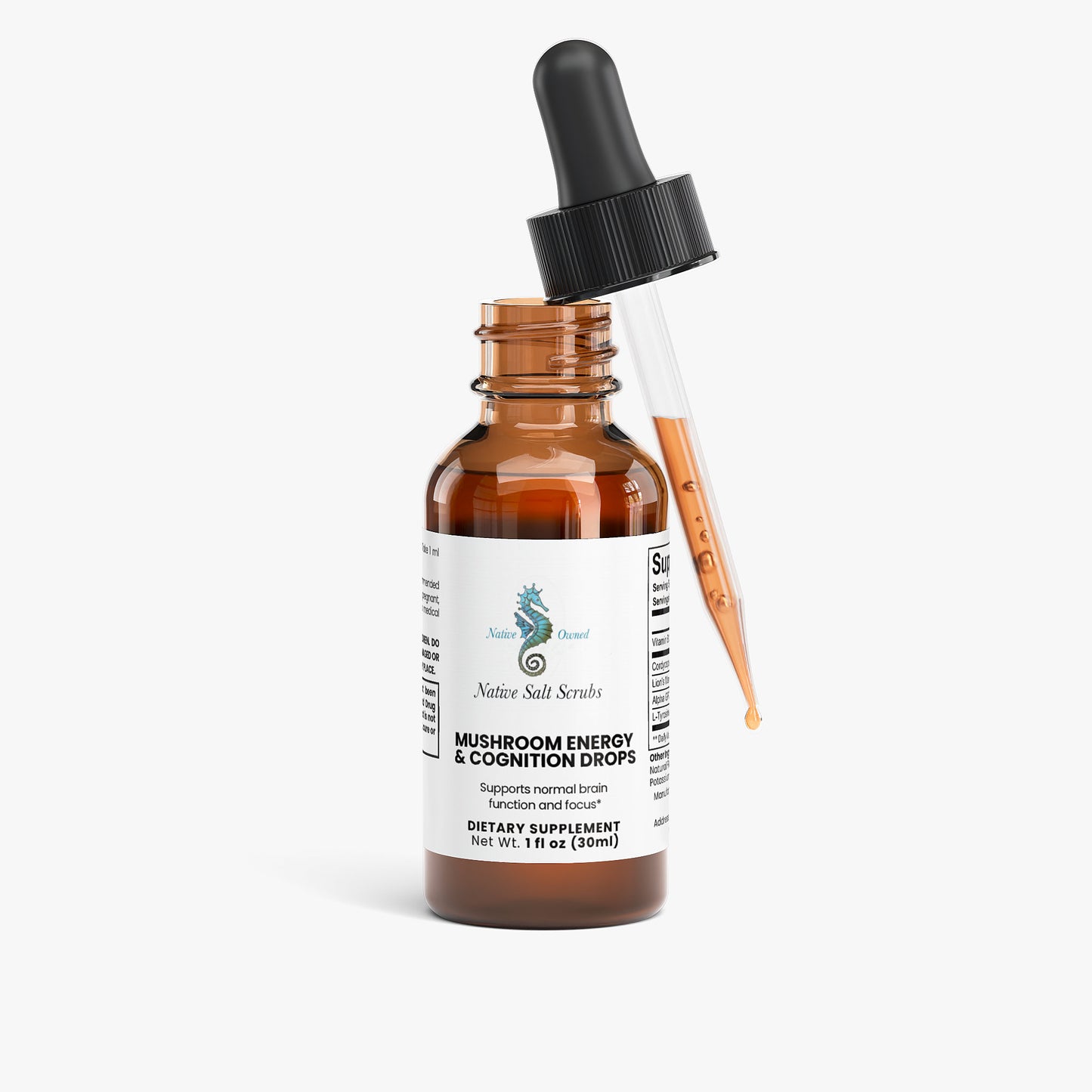 Mushroom Energy & Cognition Drops - Native Salt Scrubs
