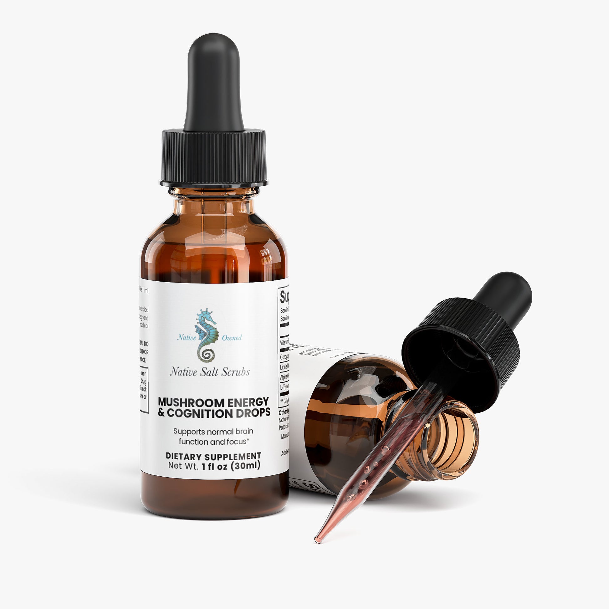 Mushroom Energy & Cognition Drops - Native Salt Scrubs
