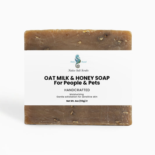 Oat Milk Honey Soap — Gentle Bar Soap for People & Pets - Native Salt Scrubs