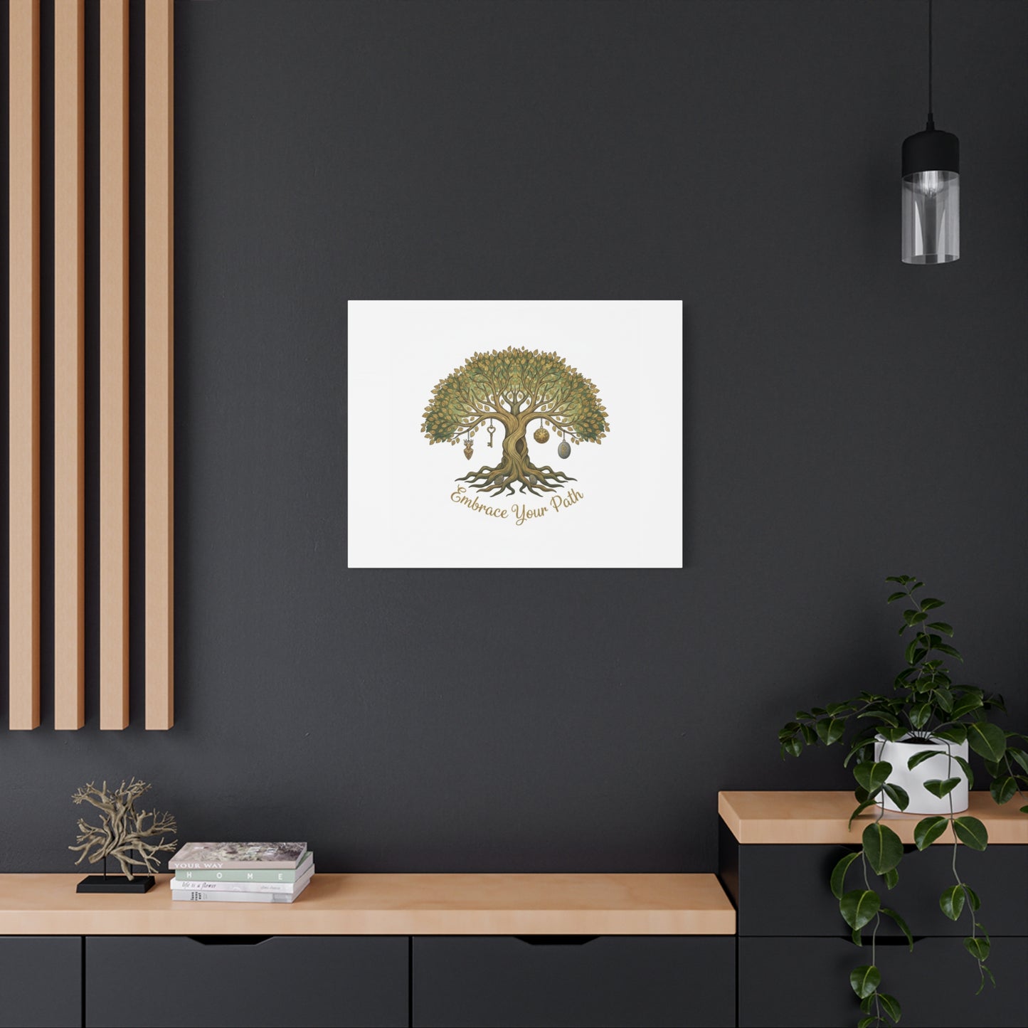 Embrace Your Path Tree Canvas Wall Art