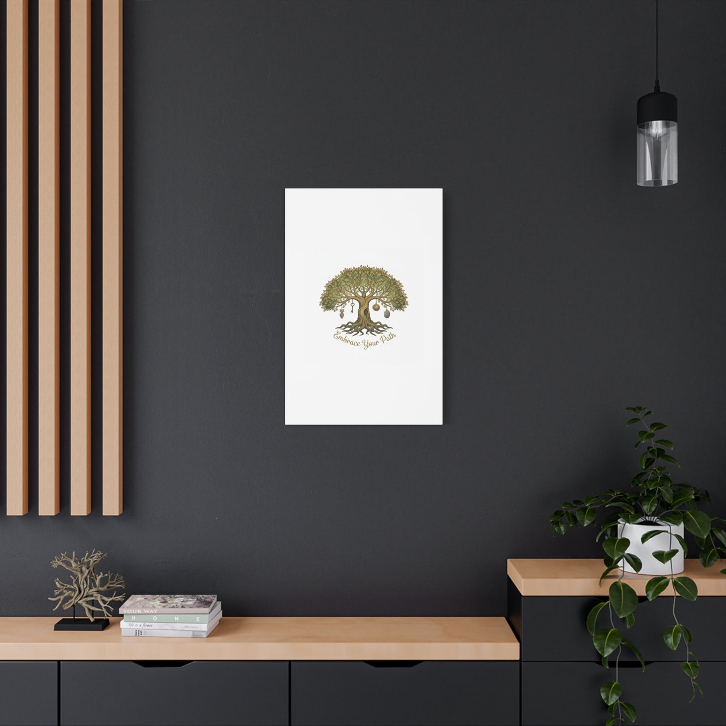 Embrace Your Path Tree Canvas Wall Art