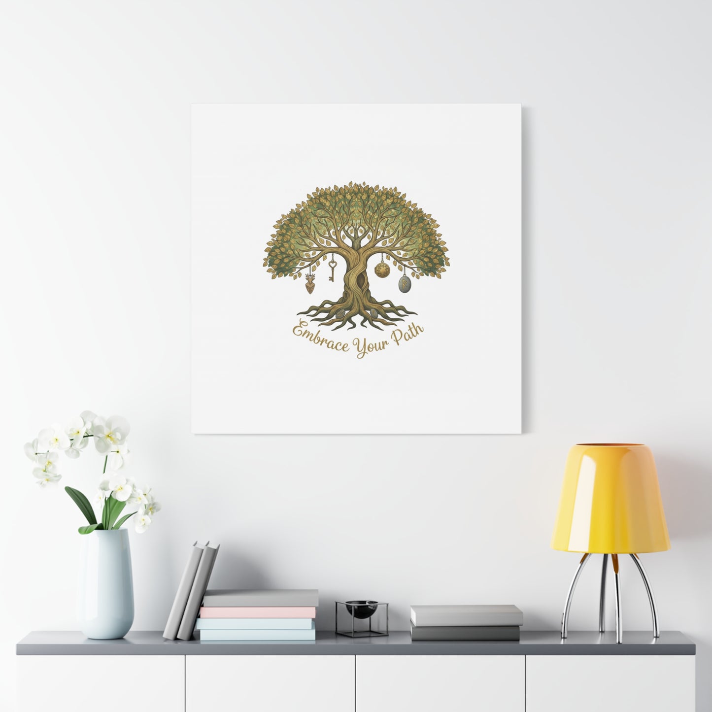 Embrace Your Path Tree Canvas Wall Art