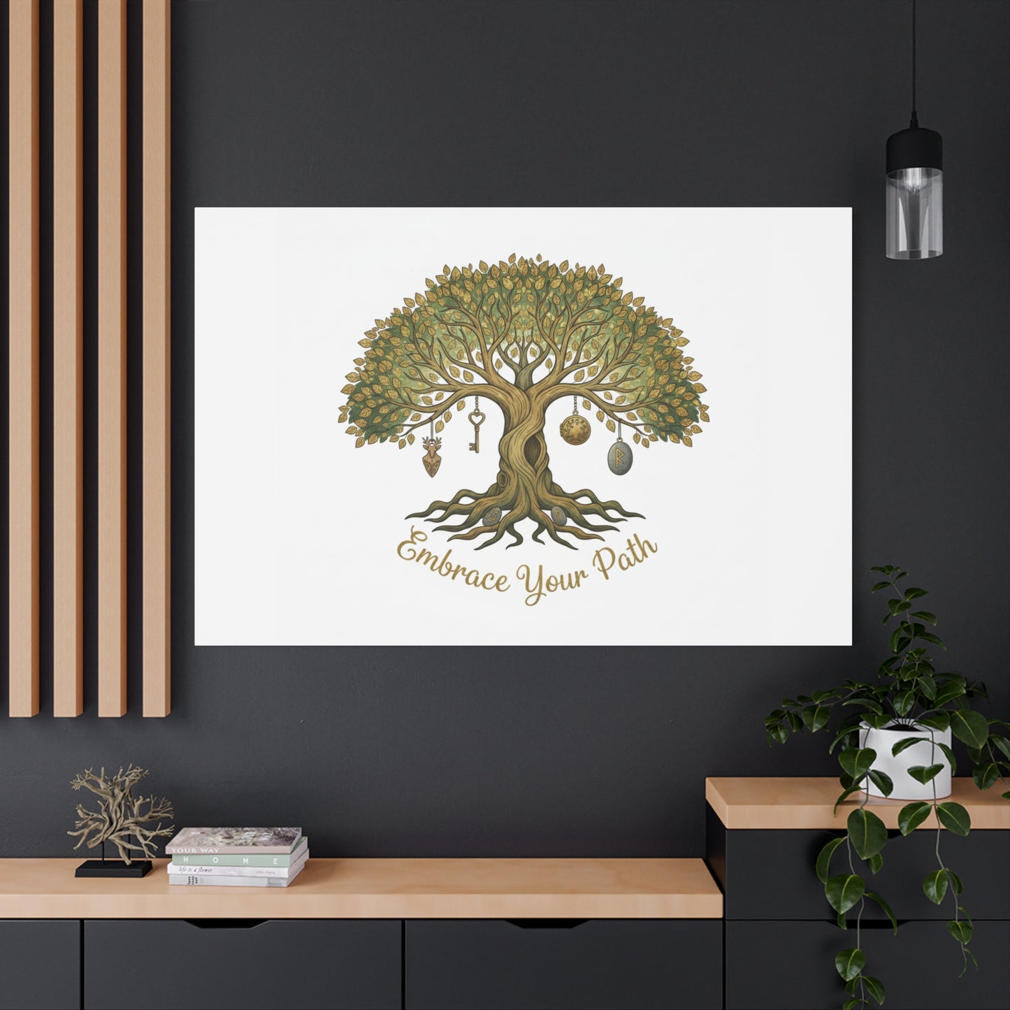 Embrace Your Path Tree Canvas Wall Art