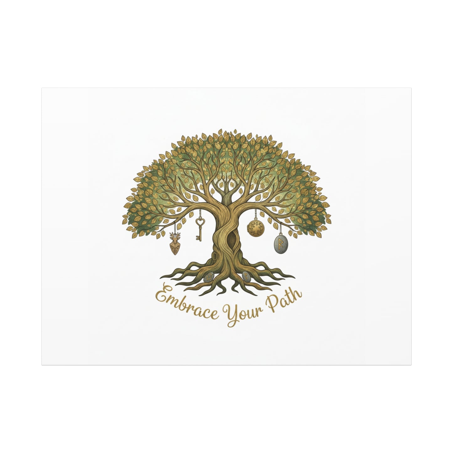 Embrace Your Path Tree Canvas Wall Art