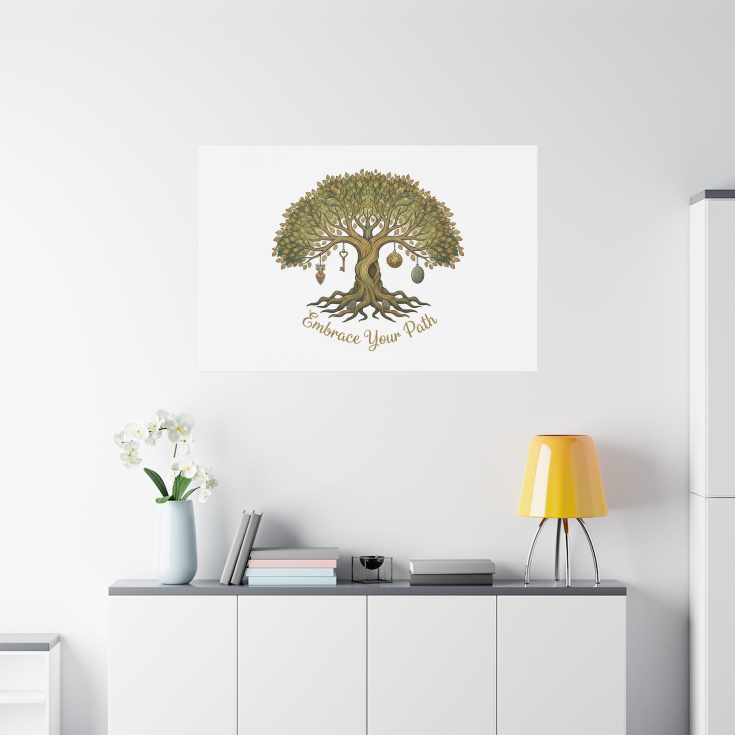 Embrace Your Path Tree Canvas Wall Art