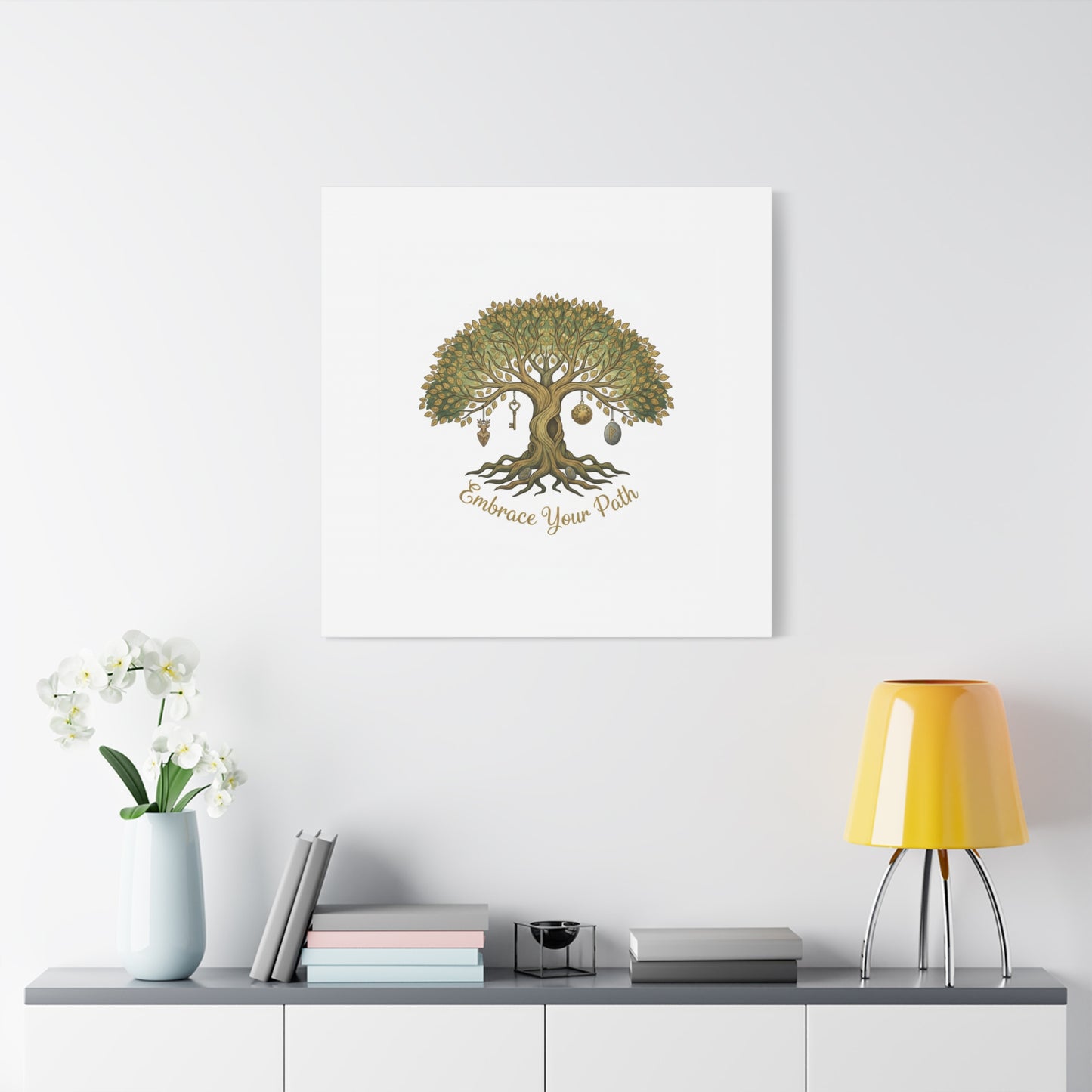 Embrace Your Path Tree Canvas Wall Art