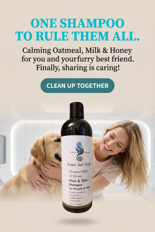 Hair & Skin Shampoo for People & Pets - Native Salt Scrubs
