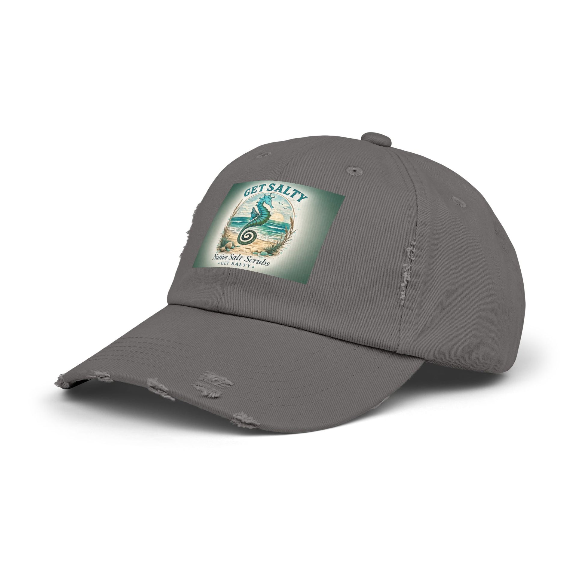 Get Salty Seahorse Distressed Cap - Native Salt Scrubs