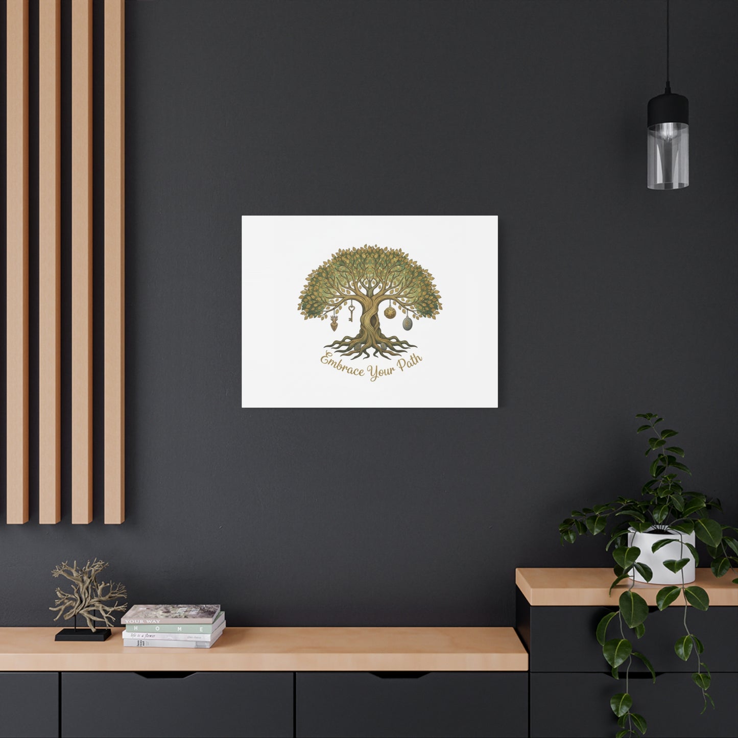 Embrace Your Path Tree Canvas Wall Art