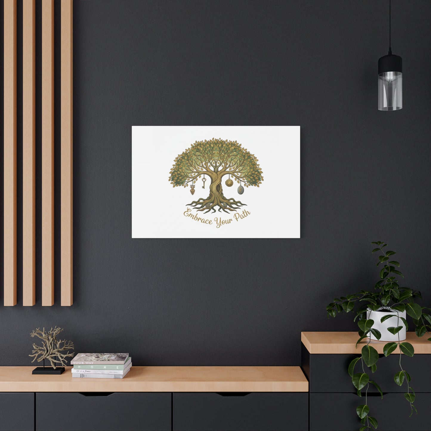 Embrace Your Path Tree Canvas Wall Art