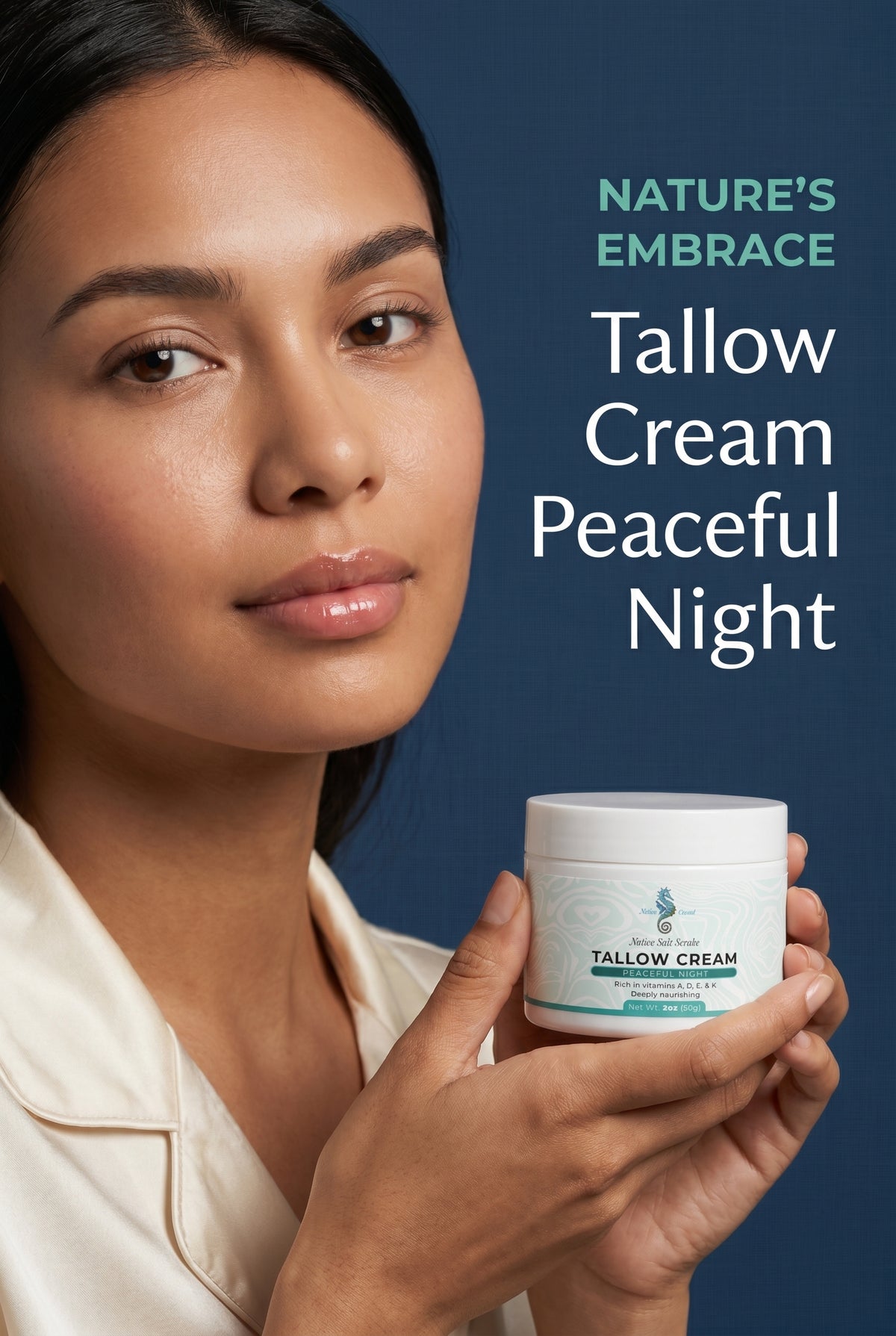 Tallow Cream Peaceful Night — Deep Nourishing Night Moisturizer - Native Salt Scrubs