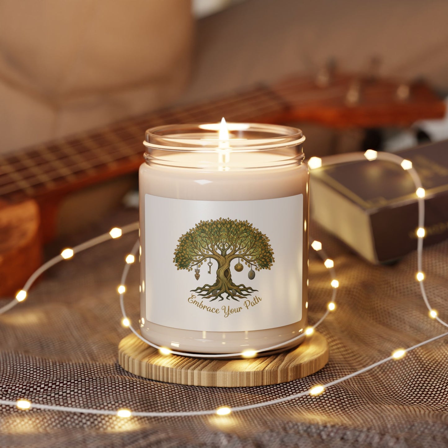 Soy Candle — "Embrace Your Path" Tree of Life Scented Candle, 9oz - Native Salt Scrubs