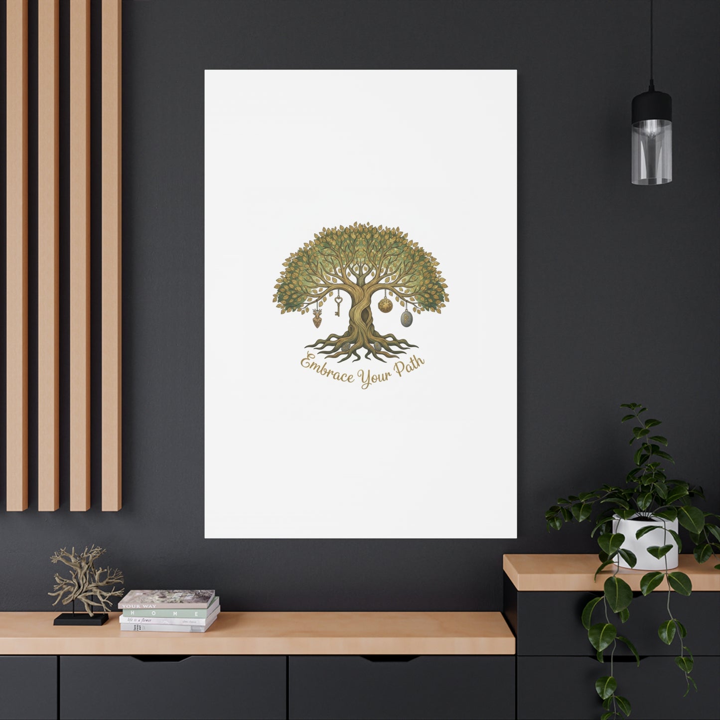 Embrace Your Path Tree Canvas Wall Art