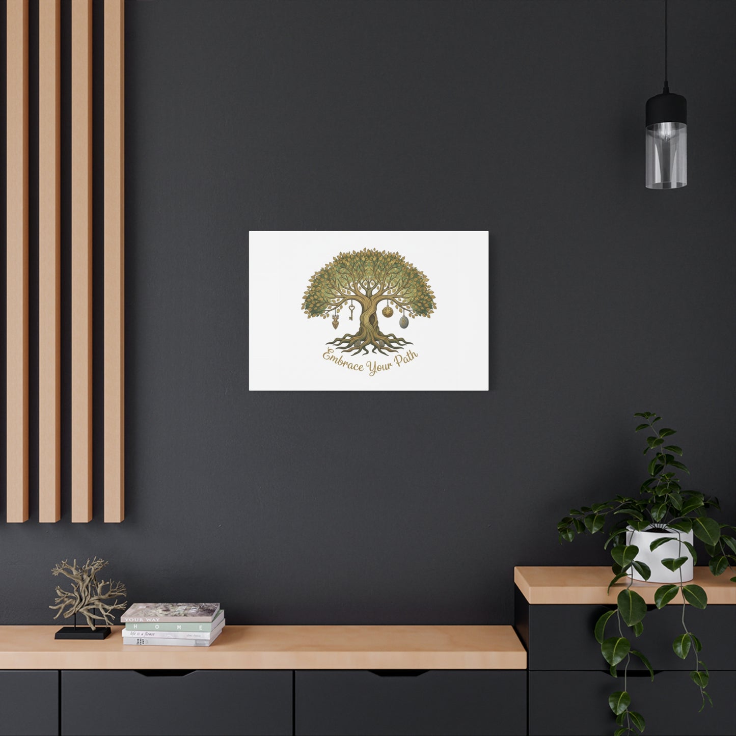 Embrace Your Path Tree Canvas Wall Art