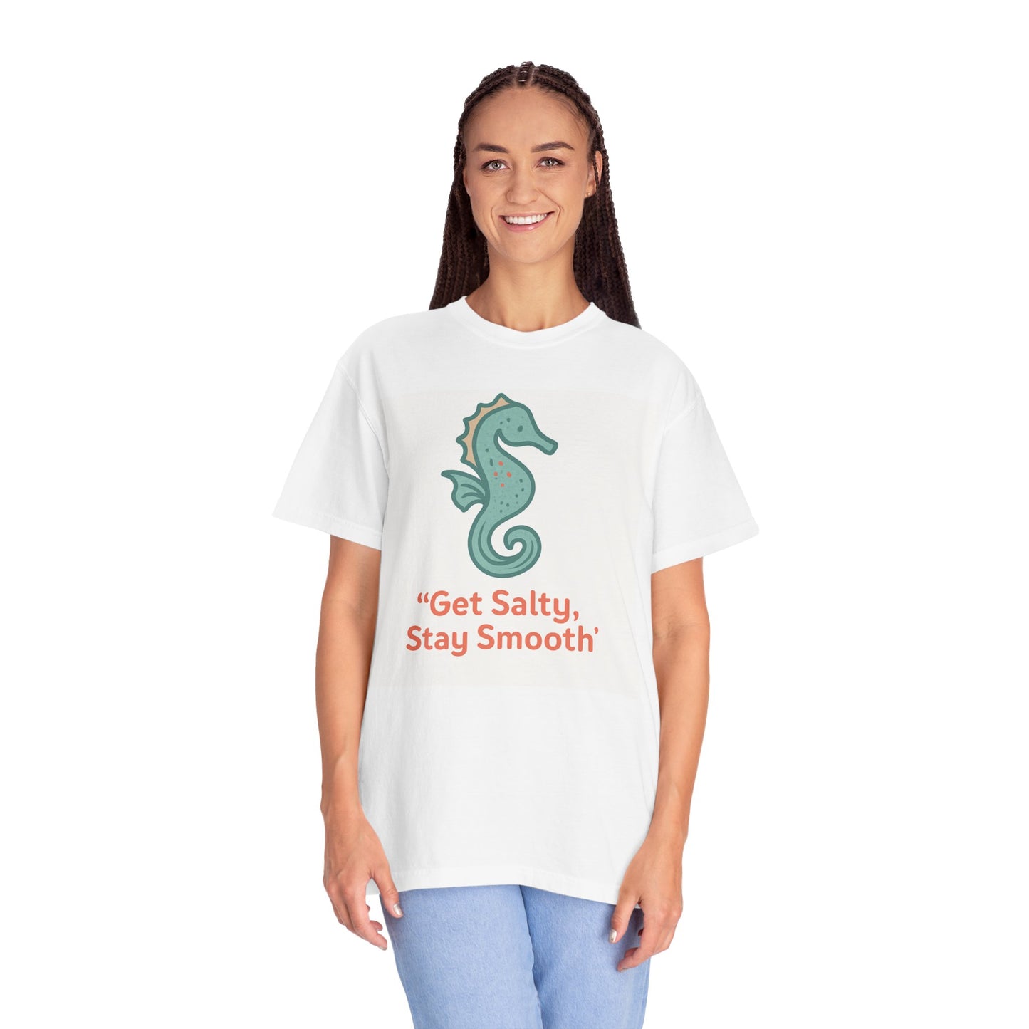 Seahorse Fun Graphic T-Shirt — Catchy Beachy Ocean Vibe - Native Salt Scrubs