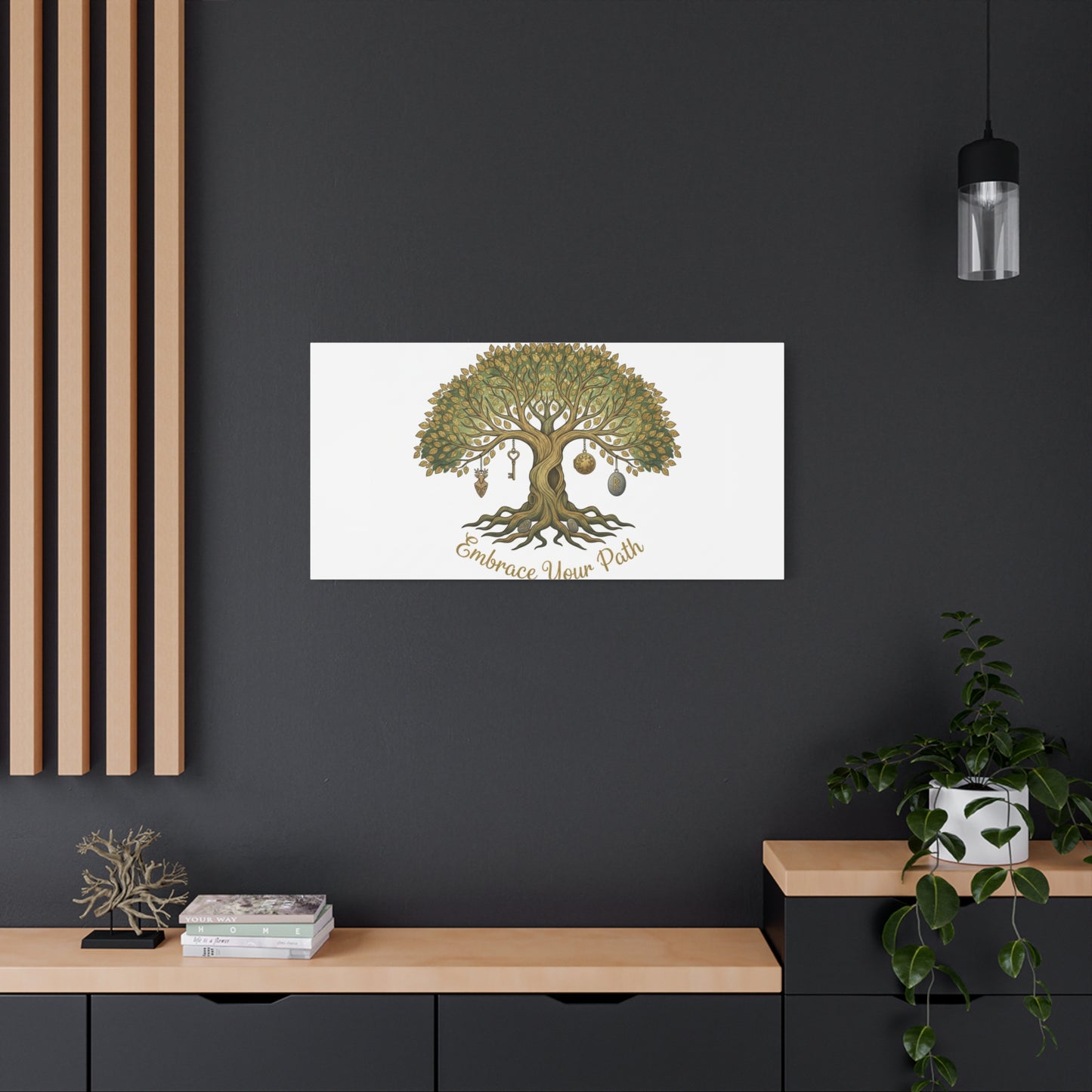 Embrace Your Path Tree Canvas Wall Art