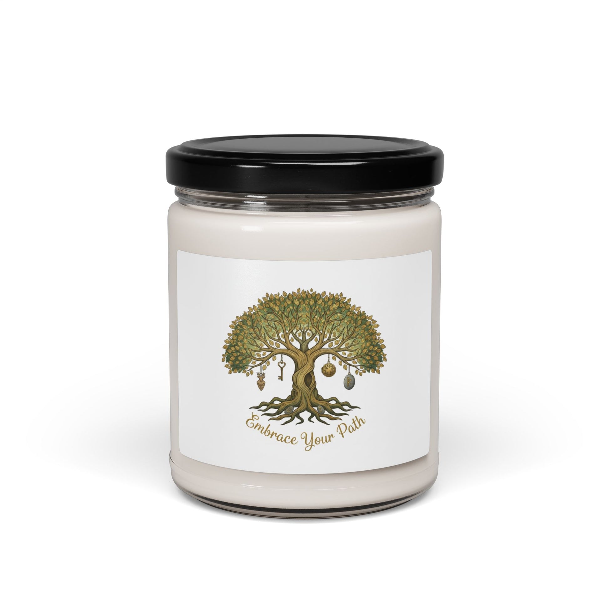 Soy Candle — "Embrace Your Path" Tree of Life Scented Candle, 9oz - Native Salt Scrubs