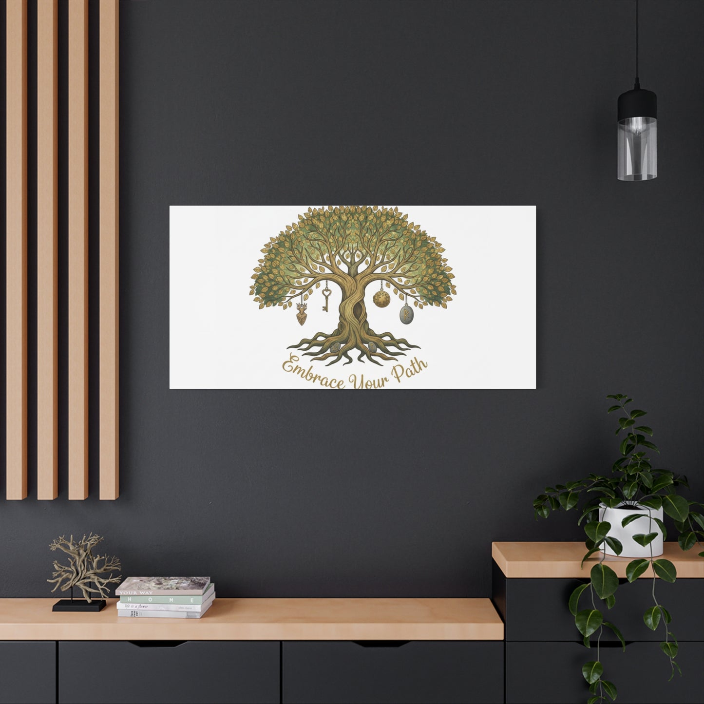 Embrace Your Path Tree Canvas Wall Art