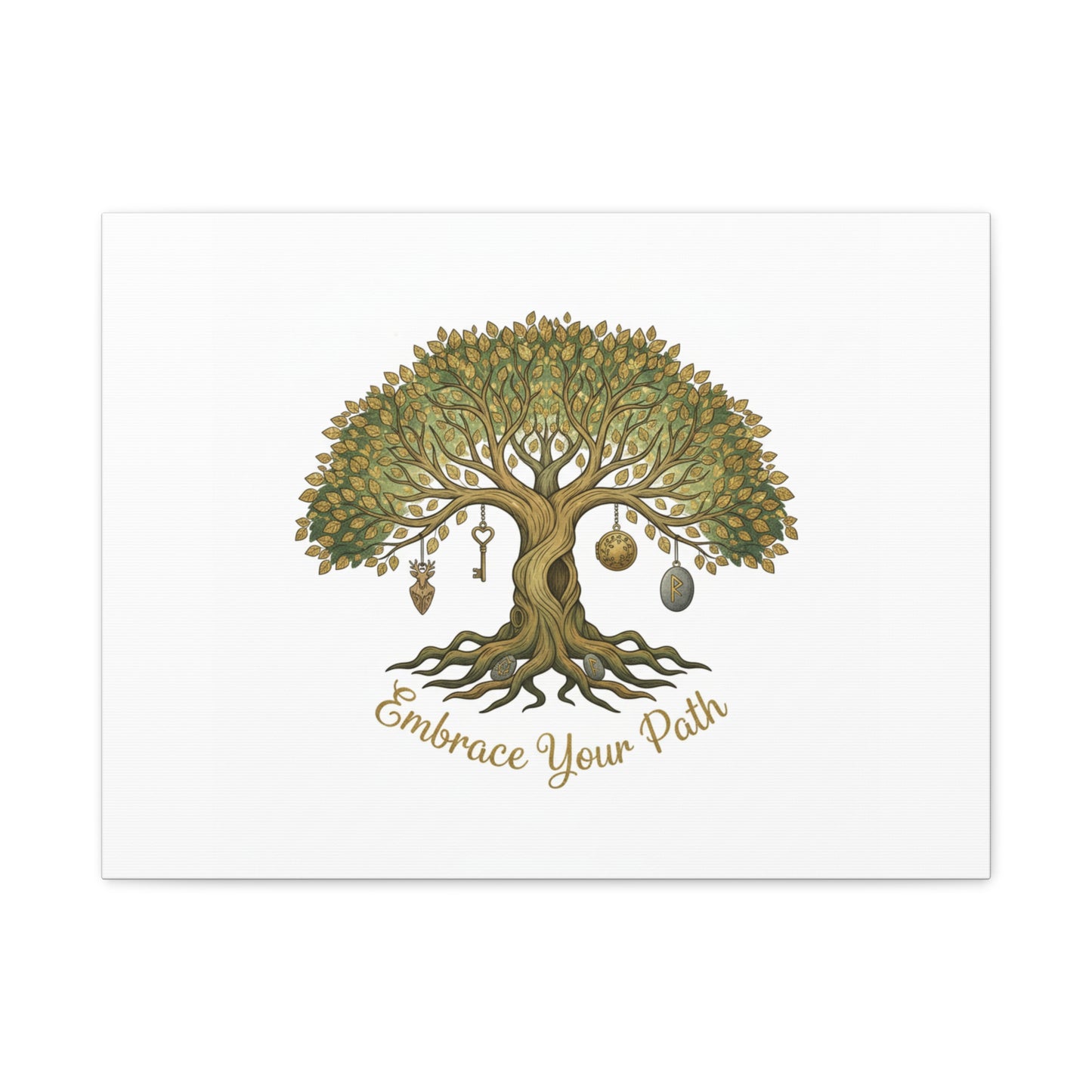 Embrace Your Path Tree Canvas Wall Art