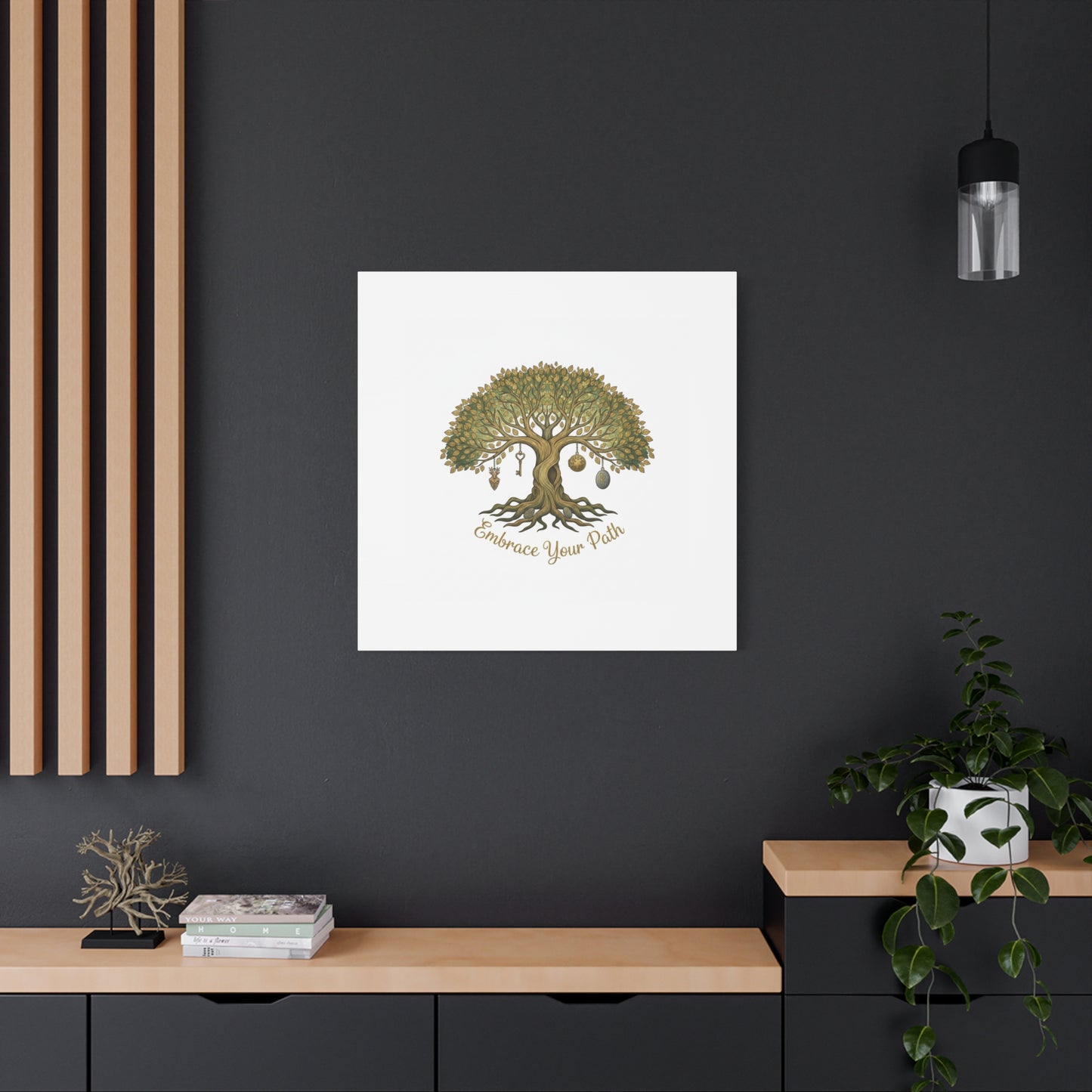 Embrace Your Path Tree Canvas Wall Art