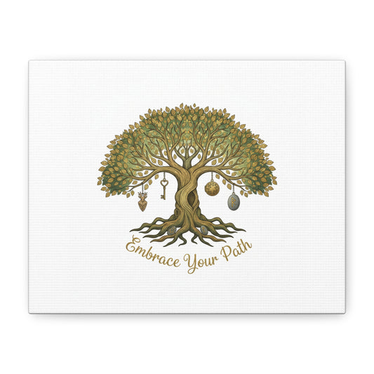 Embrace Your Path Tree Canvas Wall Art