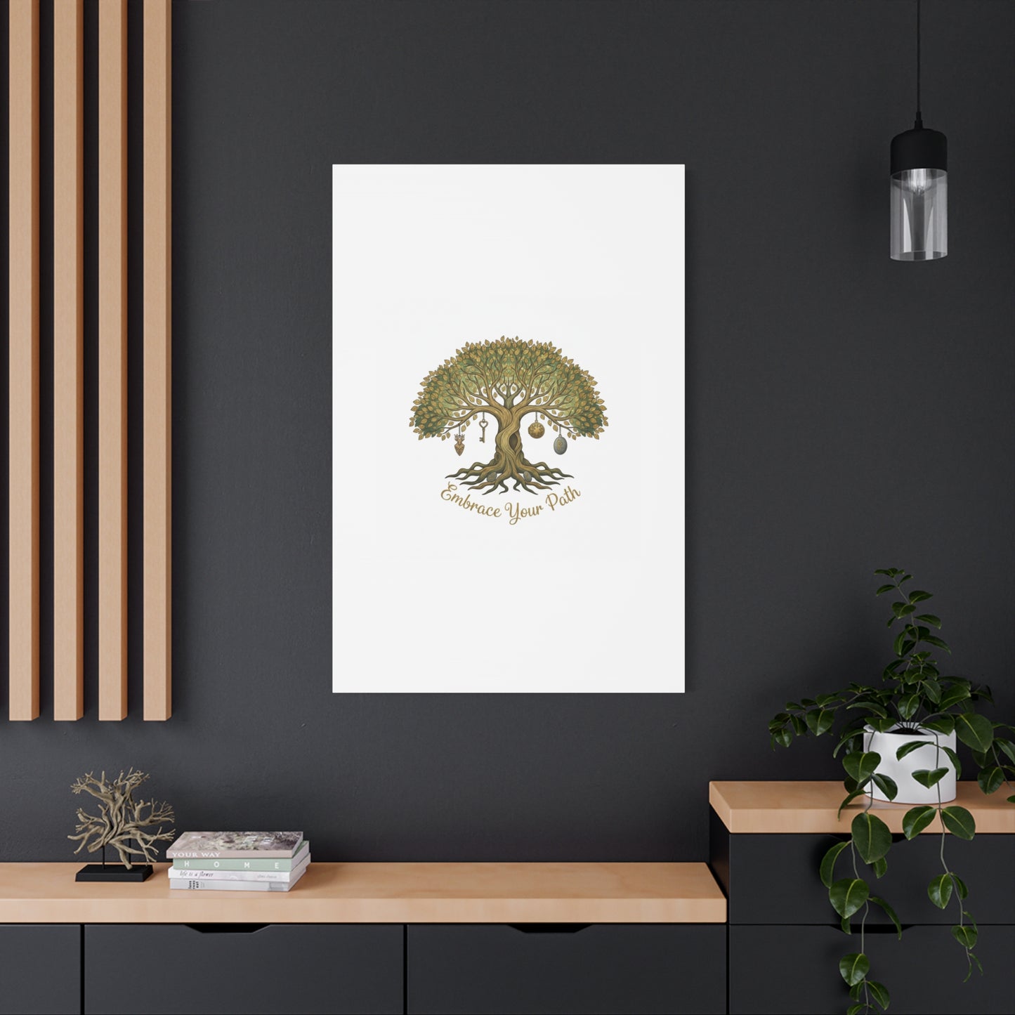 Embrace Your Path Tree Canvas Wall Art