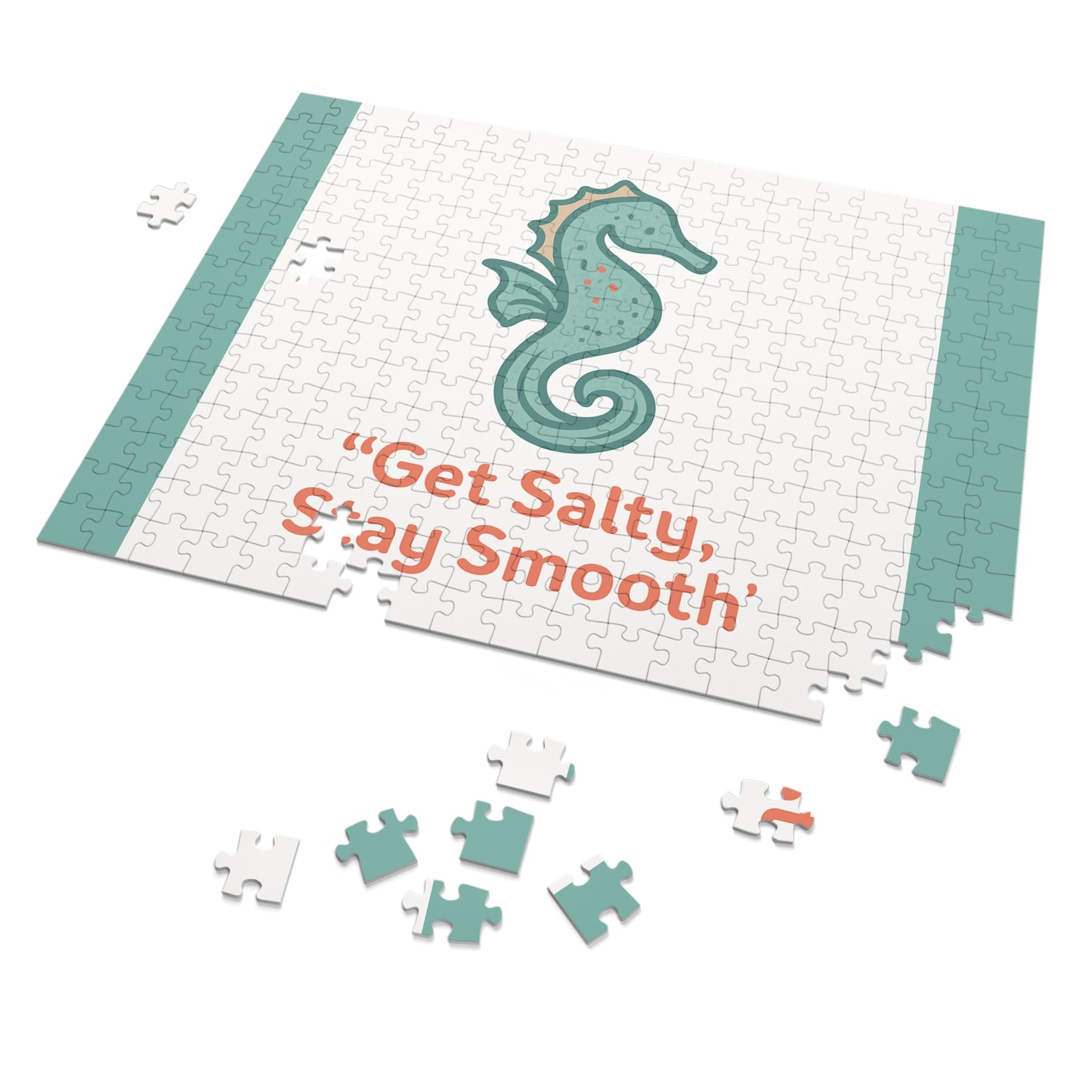 Seahorse Puzzle Tin – “Get Salty, Stay Smooth” 252-Piece Jigsaw Gift - Native Salt Scrubs