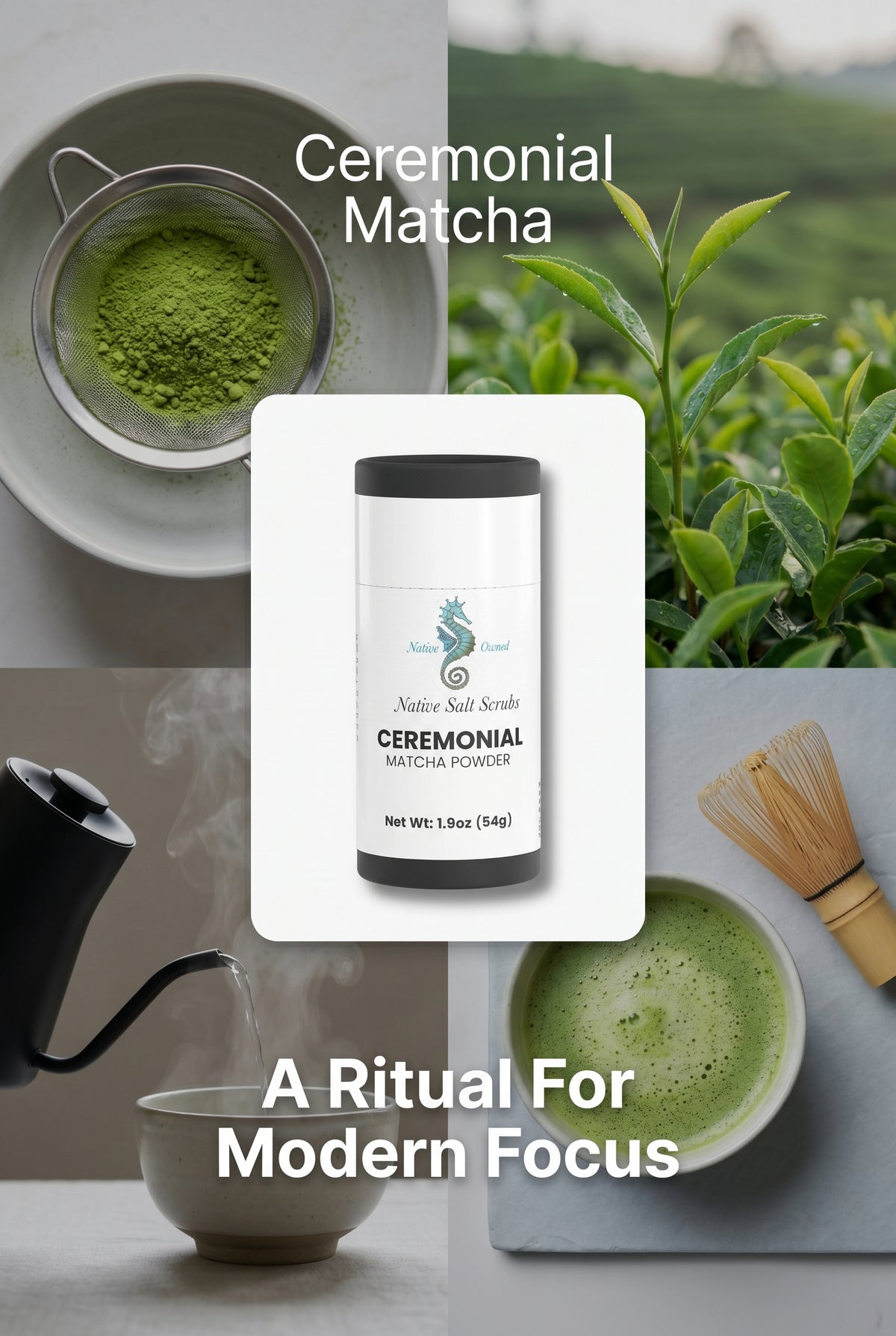 Ceremonial Matcha Powder — Premium Japanese Green Tea - Native Salt Scrubs